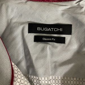 Bugatchi XL classic fit gray check shirt